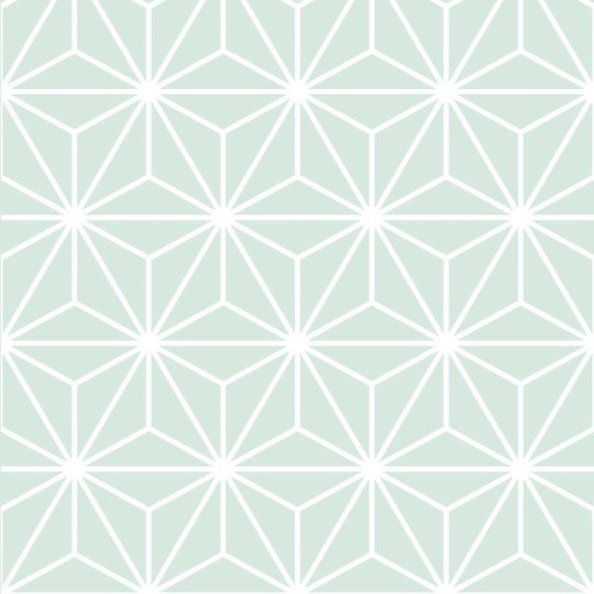 Wall Art Originals Delicate Evening miętowy - mural geometryczny