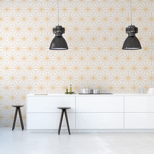 Wall Art Originals Delicate Morning żółty - mural geometryczny