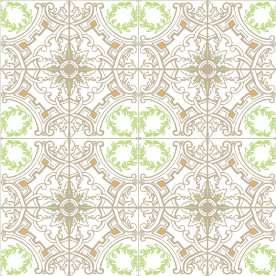 Wall Art Originals Baroque brown&green - mural kafelki