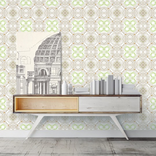 Wall Art Originals Baroque brown&green - mural kafelki