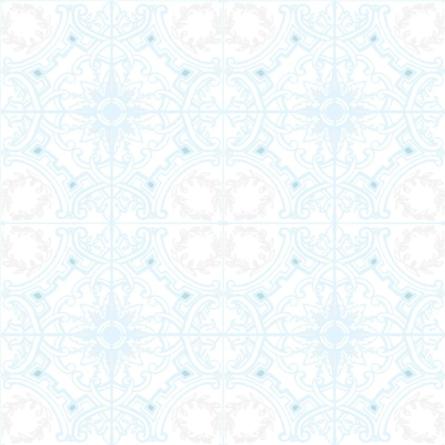 Wall Art Originals Baroque blue&grey - mural kafelki