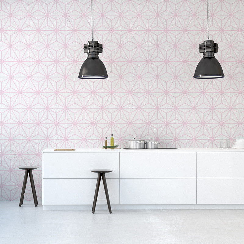 Wall Art Originals Delicate Morning bladoróżowy - mural geometryczny
