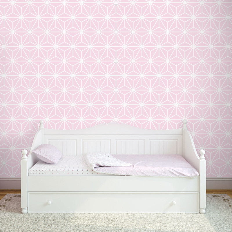 Wall Art Originals Delicate Evening bladoróżowy - mural geometryczny