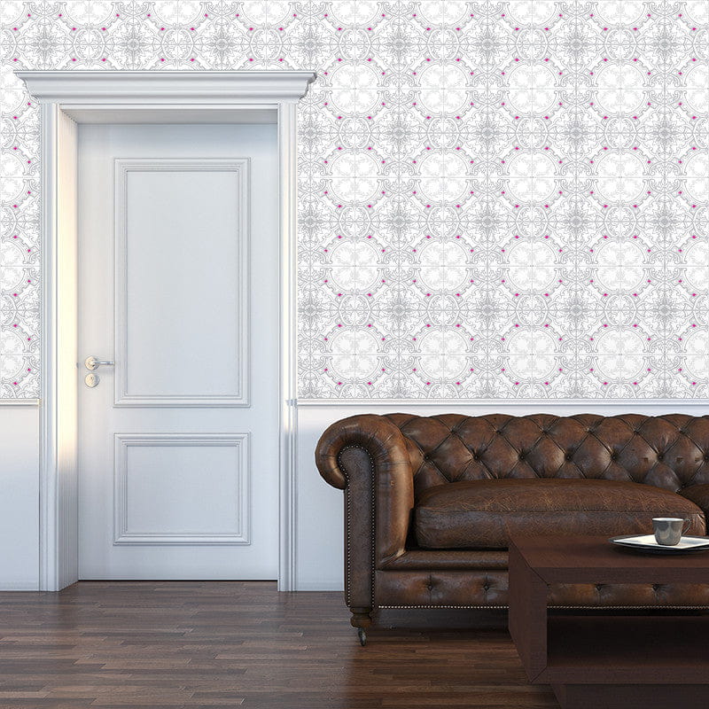 Wall Art Originals Baroque grey&rose - mural kafelki