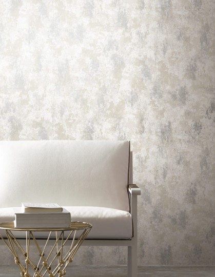 York NW3573 Antonina Vella Modern Metals Nebula Almond/Gold - tapeta z efektem patyny z metalicznymi akcentami