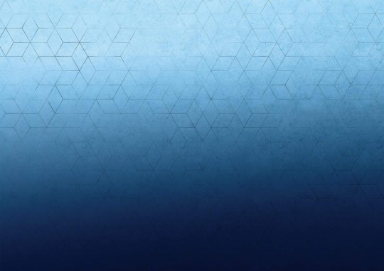Wall Art Originals Blue Ombre Fusion - mural geometryczny