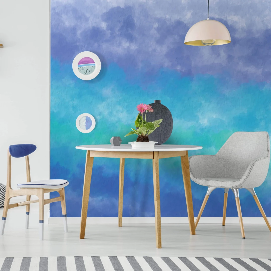 Wall Art Originals Watercolor Ombre Blue - mural ombre