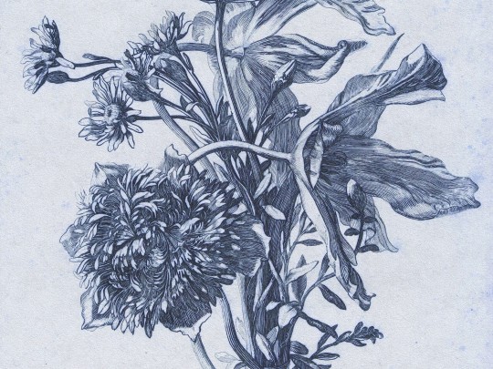 Wall Art Originals Blue Flower - mural kwiaty