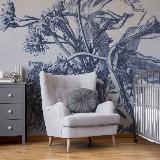 Wall Art Originals Blue Flower - mural kwiaty