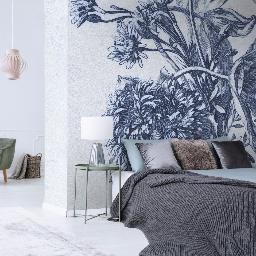 Wall Art Originals Blue Flower - mural kwiaty