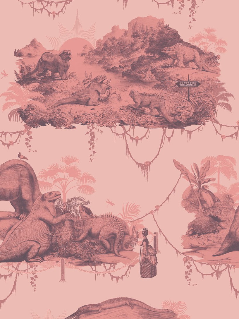 Divine Savages DVS142 Extinctopia Volcanic Sunset - tapeta egzotyczne zwierzęta