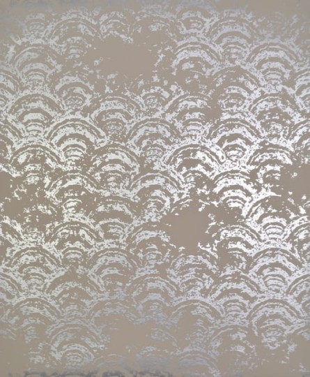 York NW3599 Antonina Vella Modern Metals Eclipse Khaki/Silver - tapeta w metaliczne półkola