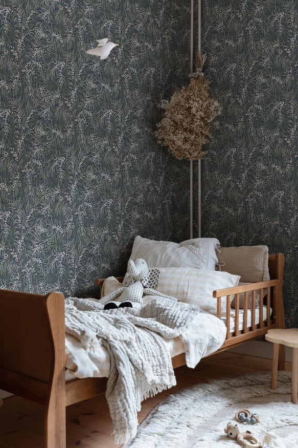 Sandberg S10208 Villa Dalaro II Idun Classic Blue - tapeta botaniczna z rokitnikiem