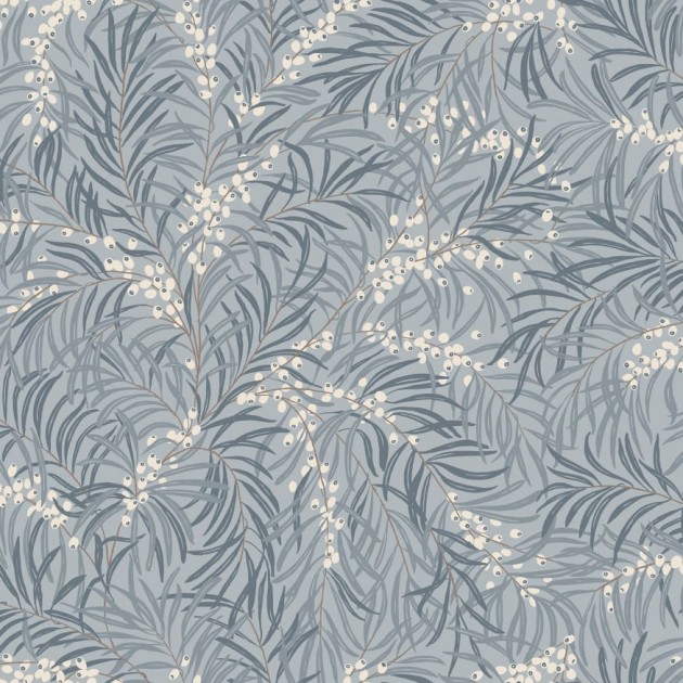 Sandberg S10226 Villa Dalaro II Idun Misty Blue - tapeta botaniczna z rokitnikiem
