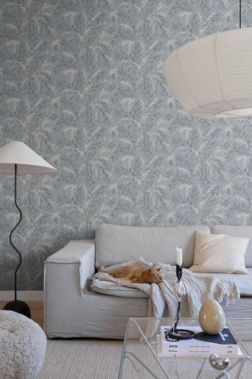 Sandberg S10226 Villa Dalaro II Idun Misty Blue - tapeta botaniczna z rokitnikiem
