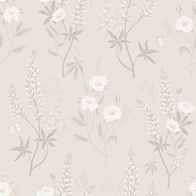 Sandberg S10184 Villa Dalaro II Emma Linen - tapeta z motywem łąki i kwiatów