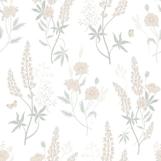 Sandberg S10183 Villa Dalaro II Emma Pastel - tapeta z motywem łąki i kwiatów