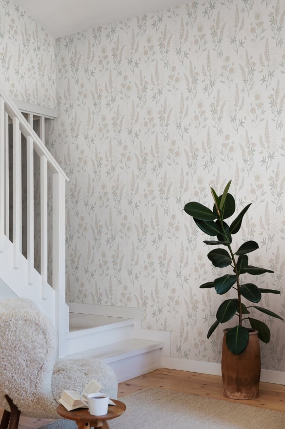 Sandberg S10183 Villa Dalaro II Emma Pastel - tapeta z motywem łąki i kwiatów