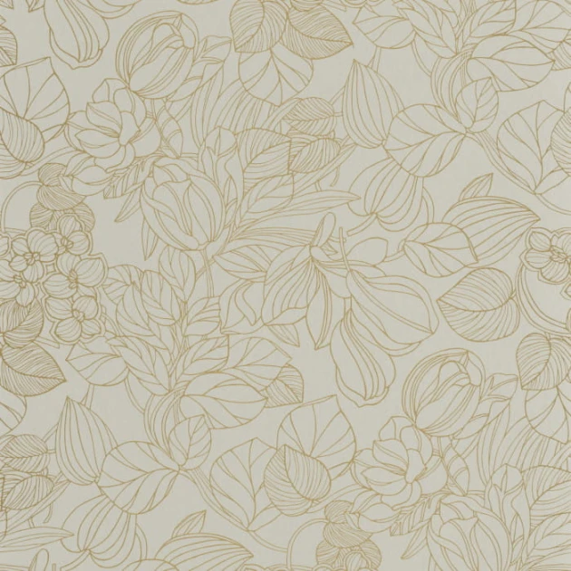 Casadeco 85727131 1930 Gravure Amande Or - tapeta z zarysami roślin