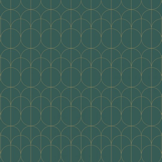 Casadeco 85697505 1930 Reflet Vert - tapeta geometryczna art-deco