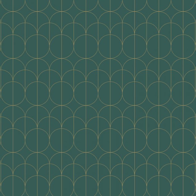 Casadeco 85697505 1930 Reflet Vert - tapeta geometryczna art-deco