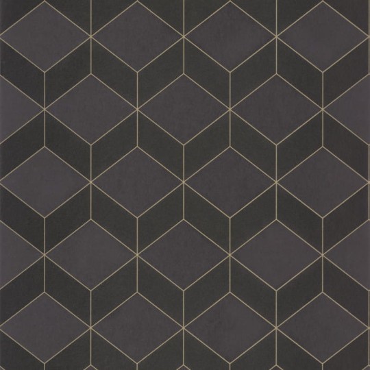 Casadeco 85689533 1930 Metro Noir - tapeta geometryczna art-deco