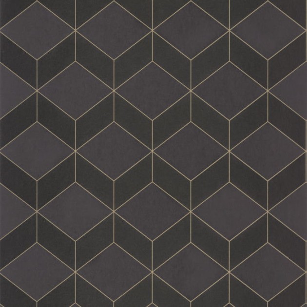 Casadeco 85689533 1930 Metro Noir - tapeta geometryczna art-deco