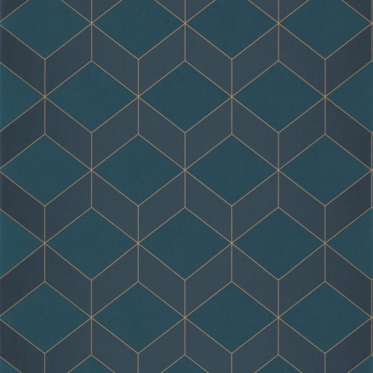 Casadeco 85686337 1930 Metro Bleu - tapeta geometryczna art-deco