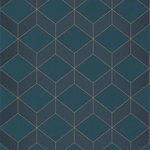 Casadeco 85686337 1930 Metro Bleu - tapeta geometryczna art-deco