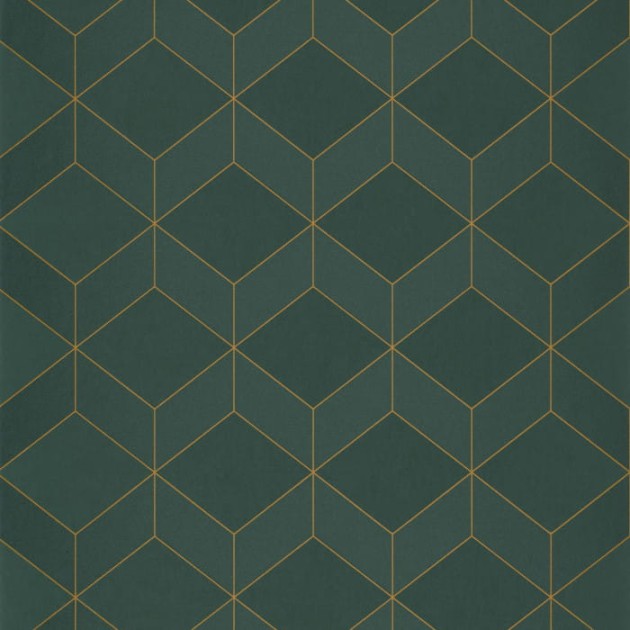 Casadeco 85687517 1930 Metro Vert - tapeta geometryczna art-deco