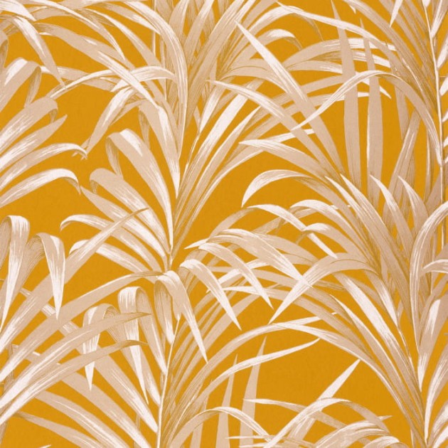 Casadeco 28922318 1930 Louise Fougeres Jaune Or - tapeta liście paproci