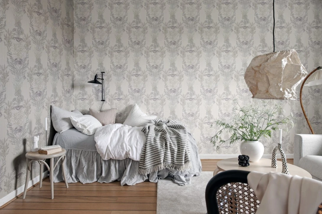 Rebel Walls R19355 Stylt Claws & Clams Sand - mural z motywem dżungli i wodorostów