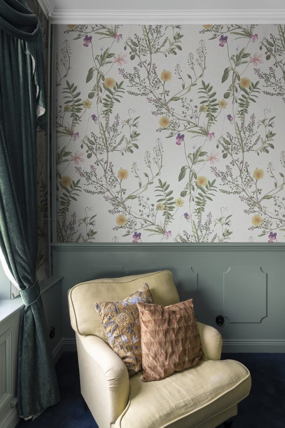 Rebel Walls R19357 Stylt Storm Flowers Seaweed - mural w kwiaty