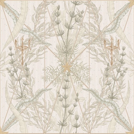 Rebel Walls R19367 Stylt Seaweed & Stars Sand - mural morskie wodorosty