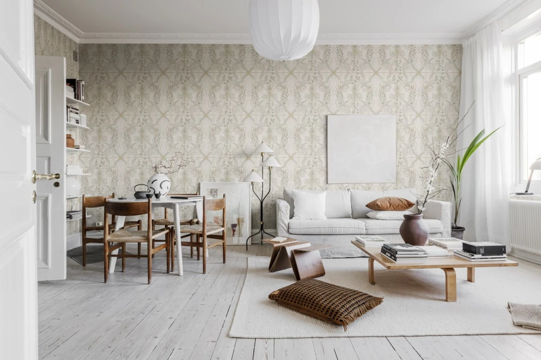 Rebel Walls R19367 Stylt Seaweed & Stars Sand - mural morskie wodorosty