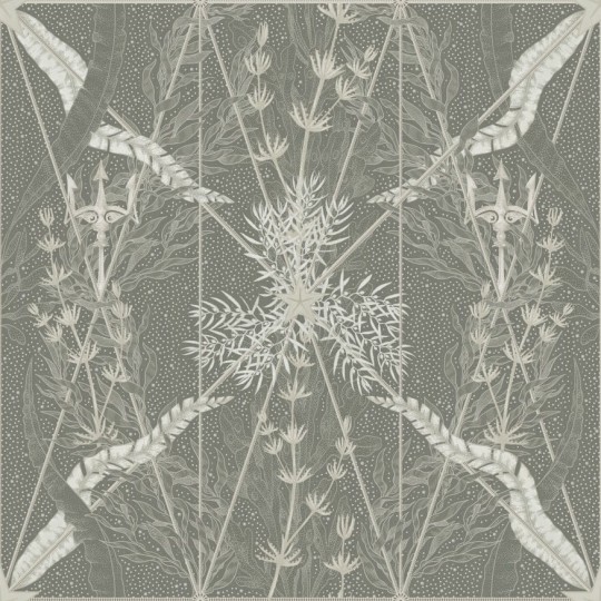 Rebel Walls R19366 Stylt Seaweed & Stars Green - mural morskie wodorosty