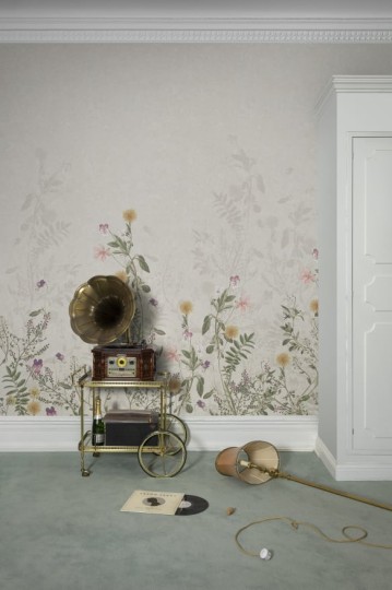 Rebel Walls R19368 Stylt Stormy Meadow Sand - mural roślinny
