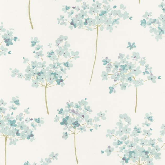 Casadeco 82336228 Florescence Boboli Bleu - tapeta pęk kwiatów