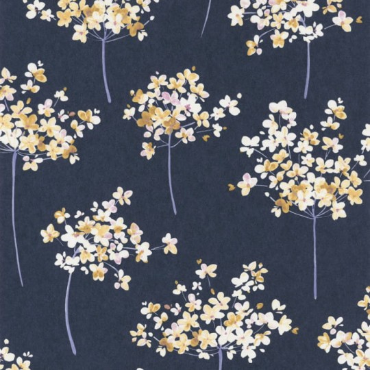 Casadeco 82336533 Florescence Boboli Encre - tapeta pęk kwiatów