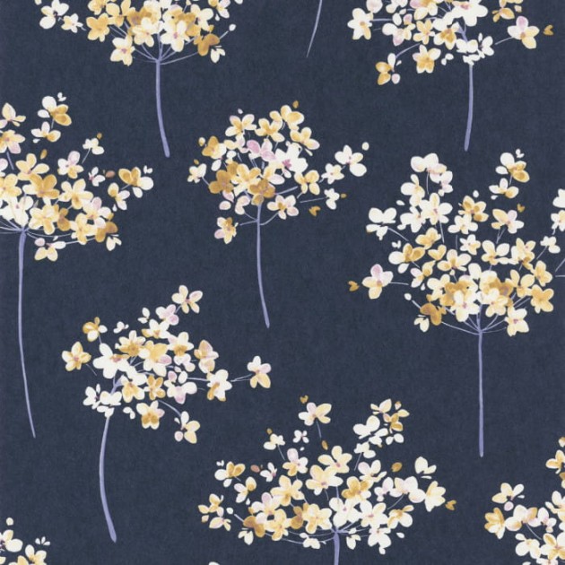 Casadeco 82336533 Florescence Boboli Encre - tapeta pęk kwiatów