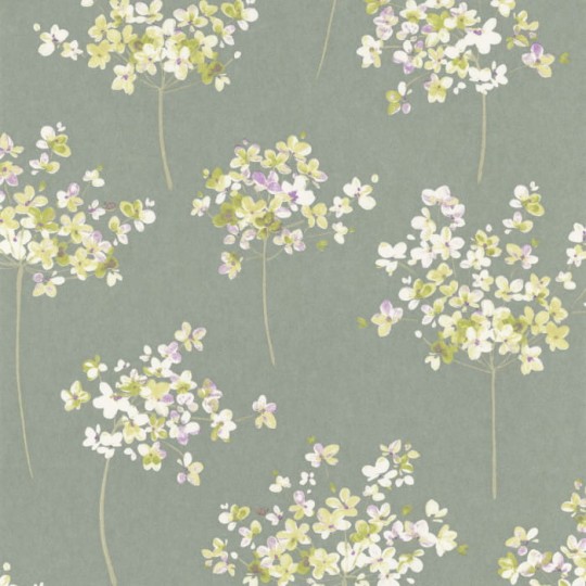 Casadeco 82337337 Florescence Boboli Vert - tapeta pęk kwiatów