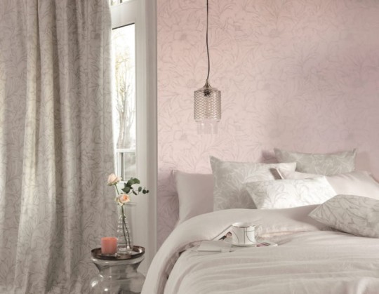 Casadeco 82350101 Florescence Monceau Blanc - tapeta w kwiaty