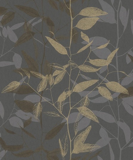 Rasch Textil 299600 Palmera - tapeta z motywem szkiców gałązek na jednolitym tle