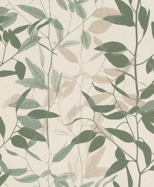Rasch Textil 299617 Palmera - tapeta z motywem szkiców gałązek na jednolitym tle