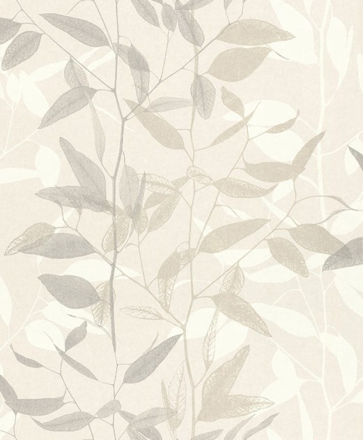 Rasch Textil 299624 Palmera - tapeta z motywem szkiców gałązek na jednolitym tle