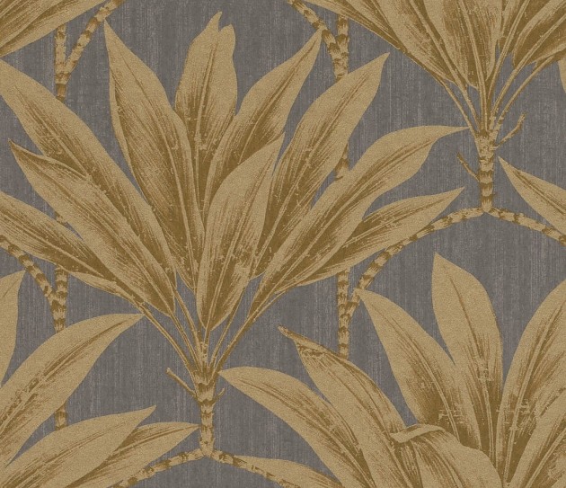 Rasch Textil 299860 Palmera - tapeta z motywem palm na lnianym tle