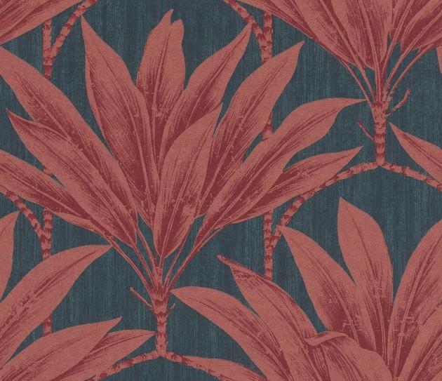 Rasch Textil 299891 Palmera - tapeta z motywem palm na lnianym tle