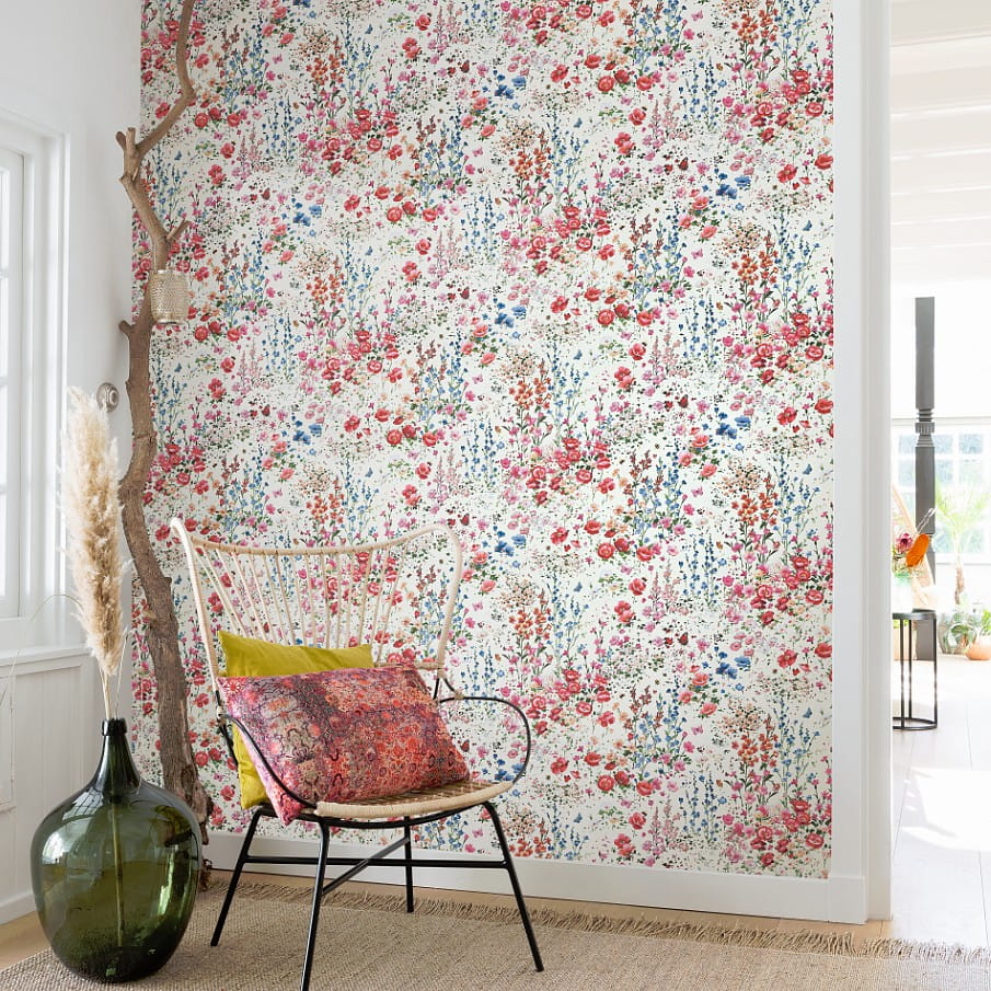 Rasch Textil 288376 Petite Fleur 5 - kwiatowa tapeta z motywem kolorowej łąki