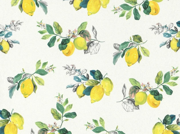 Rasch Textil 288420 Petite Fleur 5 - tapeta z motywem cytryn