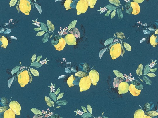 Rasch Textil 288437 Petite Fleur 5 - tapeta z motywem cytryn